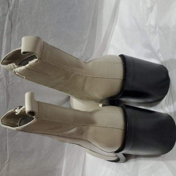 Steve Madden Lina bone leather chunky heel square toe ankle‎ boots size 11 new - Picture 4 of 11